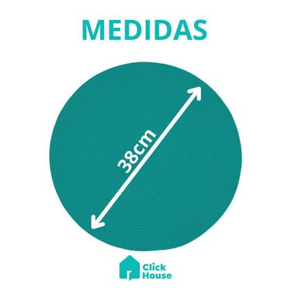 Imagem de Kit 4 Jogo Americano Redondo Mesa Posta Sousplat Supla Cozinha 38 cm