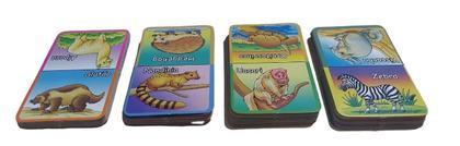Imagem de Kit 4 Jogo Dominó Gigante dos Bichos de A - Z com 28 Peças Cada Para Festa