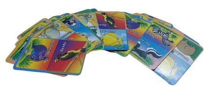 Imagem de Kit 4 Jogo Dominó Gigante dos Bichos de A - Z com 28 Peças Cada Para Festa