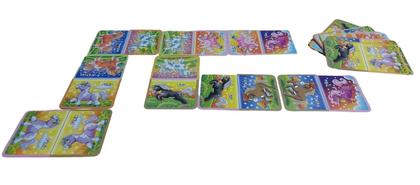 Imagem de Kit 4 Jogo Dominó Gigante Pôneis com 28 Peças Cada Para Festa e Prenda