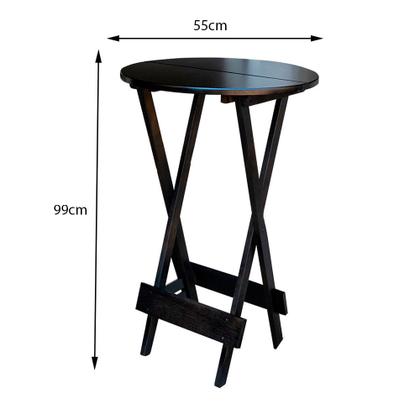 Imagem de Kit 4 Jogos de Mesa Bistrô de Madeira com 2 Cadeiras Dobravel Ideal para Bar e Restaurante Tabaco