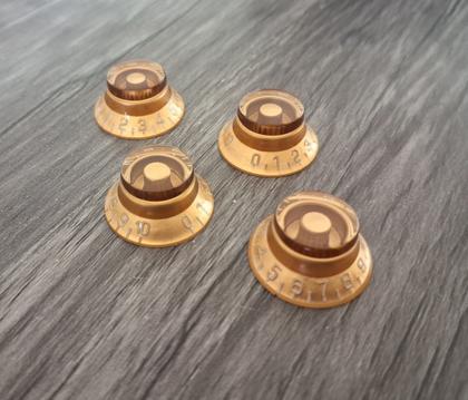 Imagem de Kit 4 Knob Guitarra Bell Dourado Unidade Wave NKP061