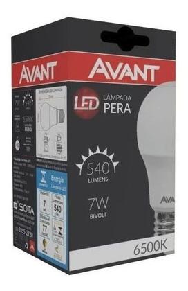 Imagem de Kit 4 Lampada Led Bulbo Pera 7w Luz Branca 6500k Base E27 Bivolt