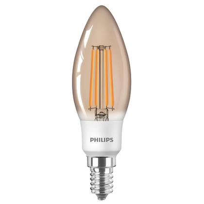 Imagem de Kit 4 lampada retro filamento led vela 2,7w e14 e27 philips