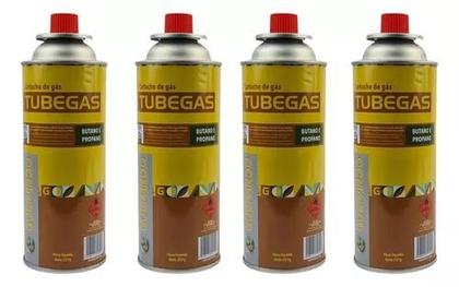 Imagem de Kit 4 LATAS Refil de Gás Butano 227G Uso Culinário, Maçarico, Camping, Fogareiros e Lampião