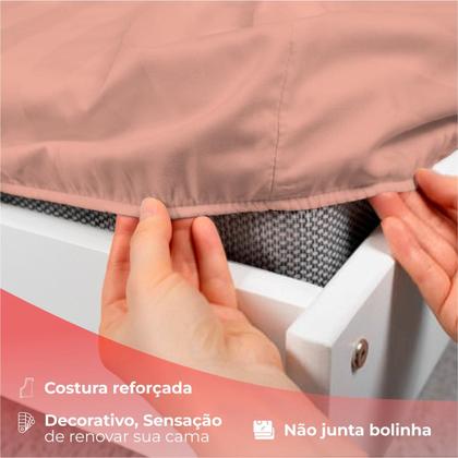 Imagem de Kit 4 Lençol Elástico Cama Box Solteiro Toque Macio