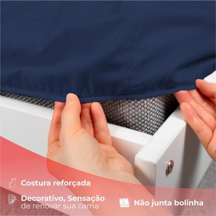 Imagem de Kit 4 Lençol Elástico Cama Box Solteiro Toque Macio