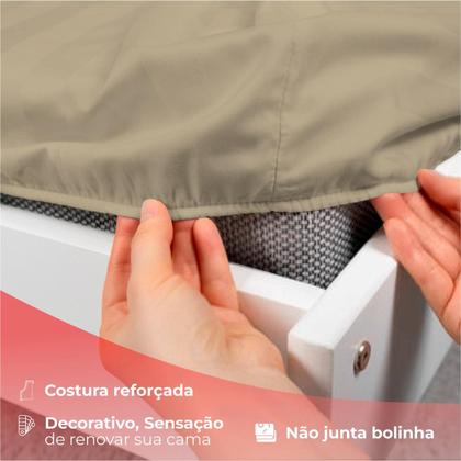 Imagem de Kit 4 Lençol Elástico Cama Box Solteiro Toque Macio