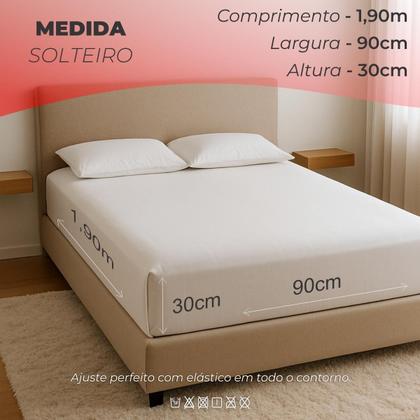 Imagem de Kit 4 Lençol Elástico Cama Box Solteiro Toque Macio
