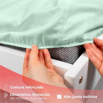 Imagem de Kit 4 Lençol Elástico Cama Box Solteiro Toque Macio