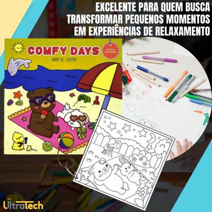 Imagem de Kit 4 Livro de Colorir  Cozy  Biblical/Comfy Days/Sunny Days/ Jungle Buddies 24 Desenhos 4 Modelos Folha Gro. 180g Estilo Bobbie GoodsENVIOIMEDIATO