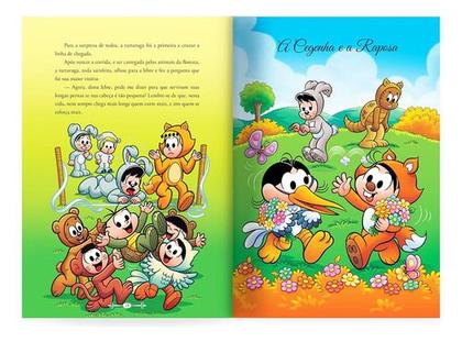 Imagem de Kit 4 Livros Turma Da Mônica Para Crianças Fábulas Lendas Biblioteca Infantil Clássica