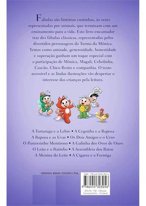 Imagem de Kit 4 Livros Turma Da Mônica Para Crianças Fábulas Lendas Biblioteca Infantil Clássica