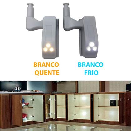 Imagem de Kit 4 Luminária Dobradiça Led P/ Armário Sensor Automático