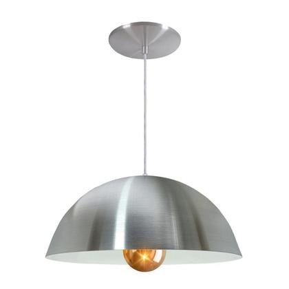 Imagem de Kit 4 Luminária Pendente Meia Lua 34cm Com Interior Branco Brilho Com Fiação 110/220v