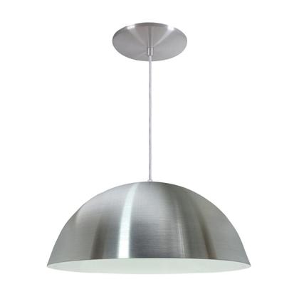 Imagem de Kit 4 Luminária Pendente Meia Lua 34cm Com Interior Branco Brilho Com Fiação 110/220v