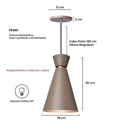 Imagem de Kit 4 Luminária Pendente Pequim 30 Cm Lustre Para Sala Quarto Cozinha Mesa