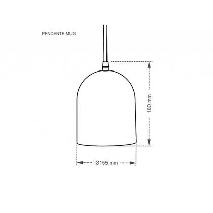 Imagem de Kit 4 luminária pendente taschibra mug 1xe27 preto fosco