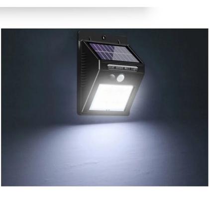 Imagem de KIT 4 Luminaria Refletor Arandela Com Painel Solar 20 Led's Com Sensor De Movimento Prova D' Água