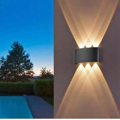 Imagem de Kit 4 Luminárias Arandela Refletor Lâmpada Luxo 6 Fechos de Luz Interno Externo BRANCO QUENTE LED6W