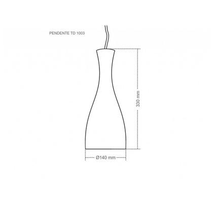 Imagem de Kit 4 luminárias pendente taschibra design td 1003