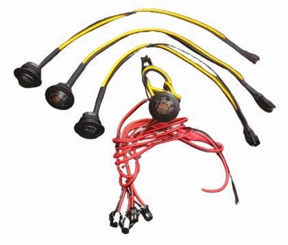 Imagem de Kit 4 Luz Led Conjunto Completo Cor Âmbar P/ Grade Universal Saveiro Hylux F250 Ranger Amarok Strada