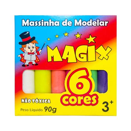 Imagem de Kit 4 Massinha De Modelar 6 Cores Magix 90g Multicolor