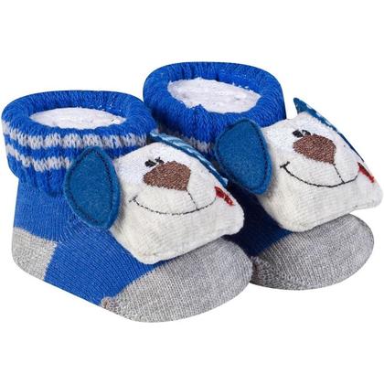 Imagem de Kit 4 Meias Pantufa Bebê Recém Nascido Menino