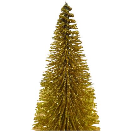 Imagem de Kit 4 Mini Arvore Natal Dourada 20cm Enfeite Mesa Natalino