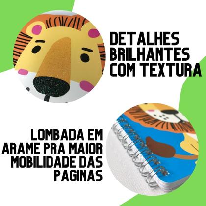 Imagem de Kit 4 Mini Cadernos Espiral Cute Cartoon Diary Pocket Book Pautado