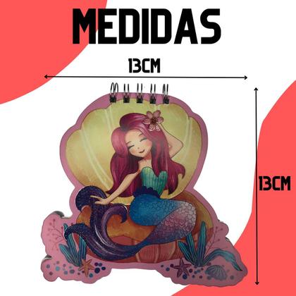 Imagem de Kit 4 Mini Cadernos Espiral Cute Cartoon Diary Pocket Book Pautado