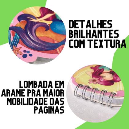 Imagem de Kit 4 Mini Cadernos Espiral Cute Cartoon Diary Pocket Book Pautado