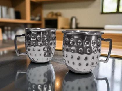 Imagem de Kit 4 Mini Canecas Moscow Mule Martelada Shot Premium 60Ml I