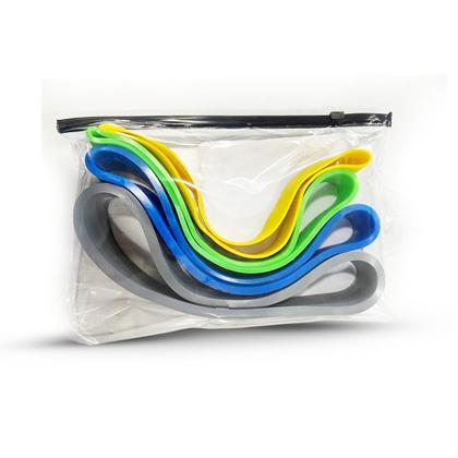 Imagem de Kit 4 Mini Rubber Elástica Faixas Circulares para Exercícios