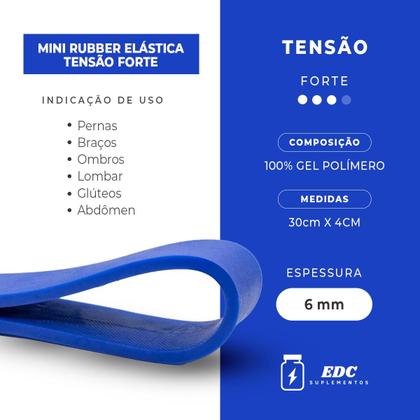 Imagem de Kit 4 Mini Rubber Elástica Faixas Circulares para Exercícios