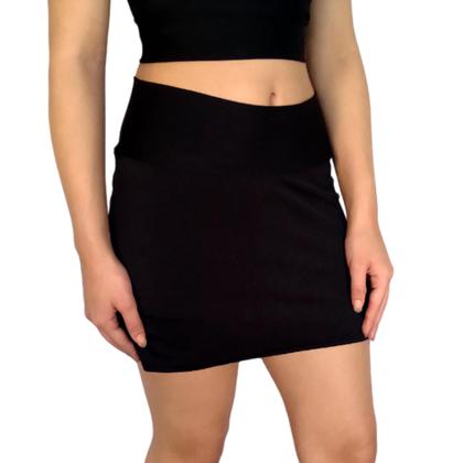 Imagem de Kit 4 Mini Saias Femininas Justas Cós Lisas Cores Sortidas Suplex Pp ao Plus Size