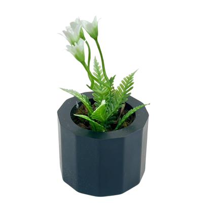 Imagem de Kit 4 Mini Vasinhos Com Planta Artificiais Decoração De Casas Escritórios