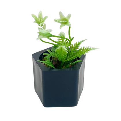 Imagem de Kit 4 Mini Vasinhos Com Planta Artificiais Decoração De Casas Escritórios