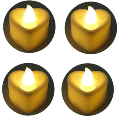 Imagem de Kit 4 mini velas artificial modelo coração