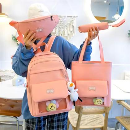 Imagem de Kit 4 Mochila Grande, Bolsa, Pochete E Estojo Liquidação Top