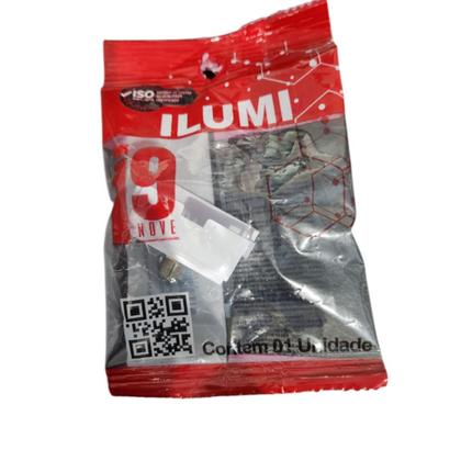 Imagem de Kit 4 Módulos Tomada Antena TV Ilumi i9 Branco Embutir Parede Residencial Conexão Coaxial Qualidade