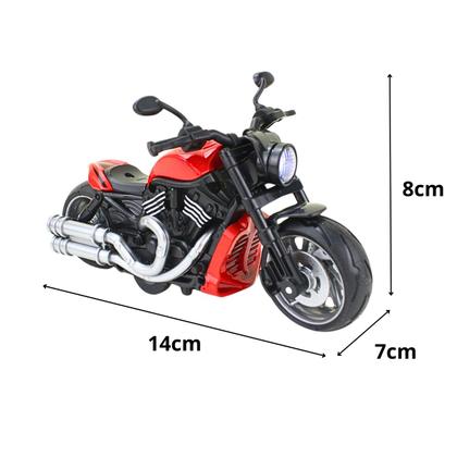 Imagem de Kit 4 Motos de Brinquedo com Fricção, Luz e Som  Miniaturas Esportivas Colecionáveis