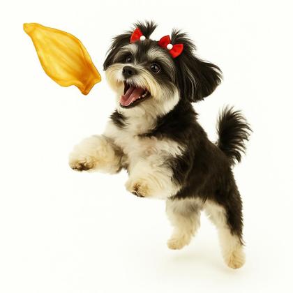 Imagem de Kit 4 Orelhas Bovina Natural Dip Dog Petisco para Pets 