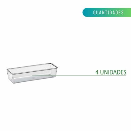 Imagem de Kit 4 Organizador De Acrílico Porta Maquiagem Gavetas 24x8