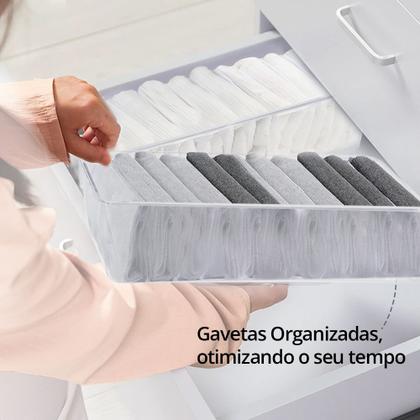 Imagem de KIt 4 Organizador De Gavetas Acrilico Meia Cueca Roupas
