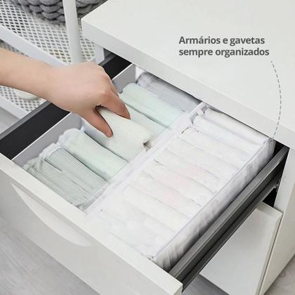 Imagem de KIt 4 Organizador De Gavetas Acrilico Meia Cueca Roupas