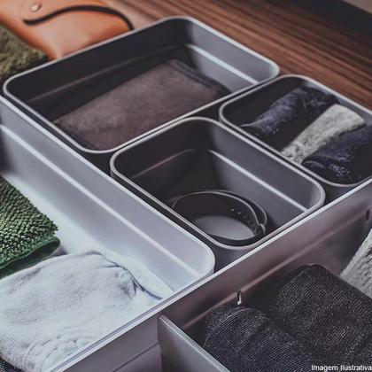 Imagem de Kit 4 Organizador De Gavetas Plástico Cozinha Quarto Multiuso Objetos - KTE 001 Ou