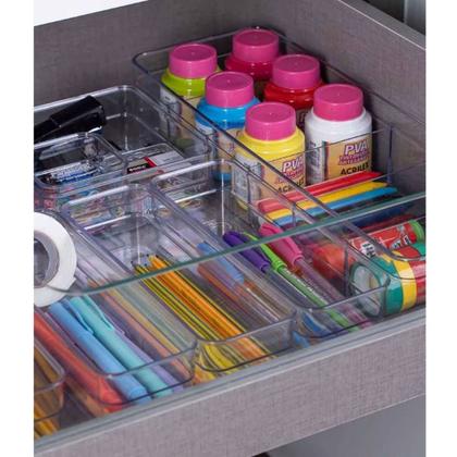 Imagem de Kit 4 Organizador Modular 22cm Paramount Diamond Gavetas Talheres