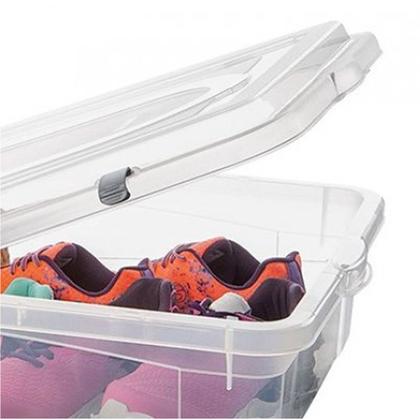 Imagem de Kit 4 Organizadores 51L Transparente C/Tampa Prática-Sanremo