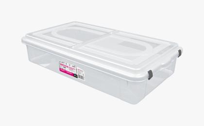 Imagem de Kit 4 Organizadores 51L Transparente C/Tampa Prática-Sanremo